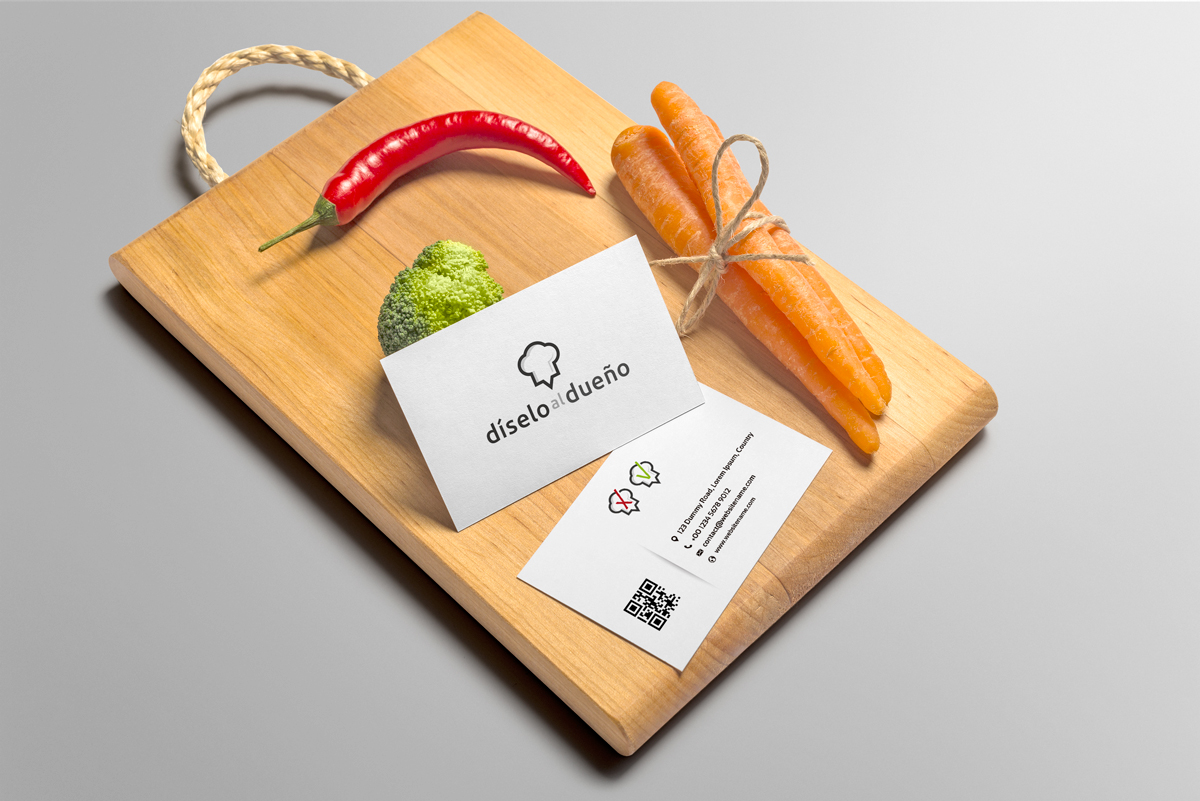 Diseño de la identidad corporativa de un empresa dedicada a recoger críticas gastronómicas.